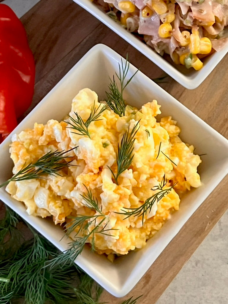 Krämig äggröra med cottage cheese