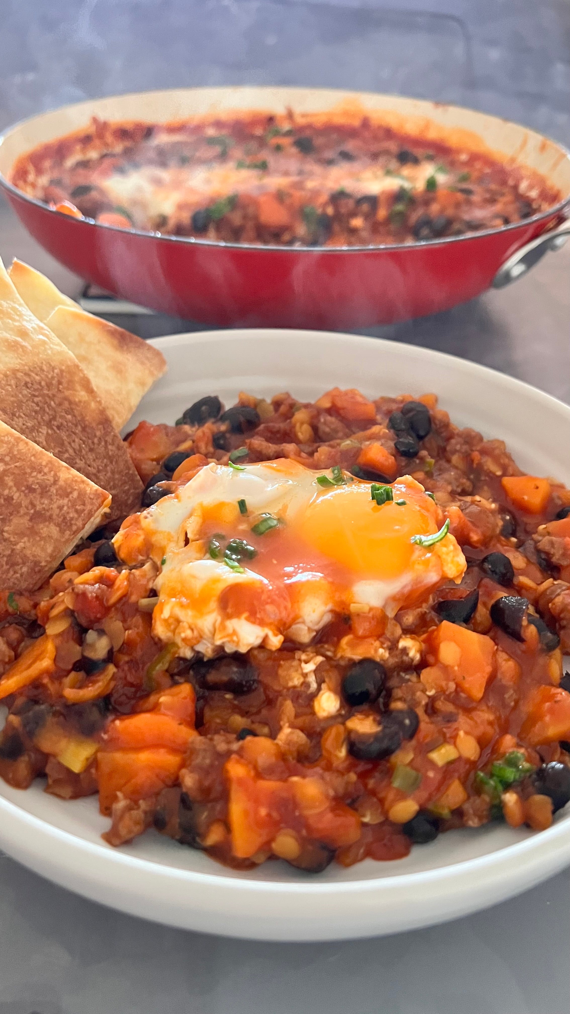 Nötfärs- och bönshakshuka